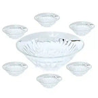 JUEGO 7 PIEZAS VIDRIO ONDAS
