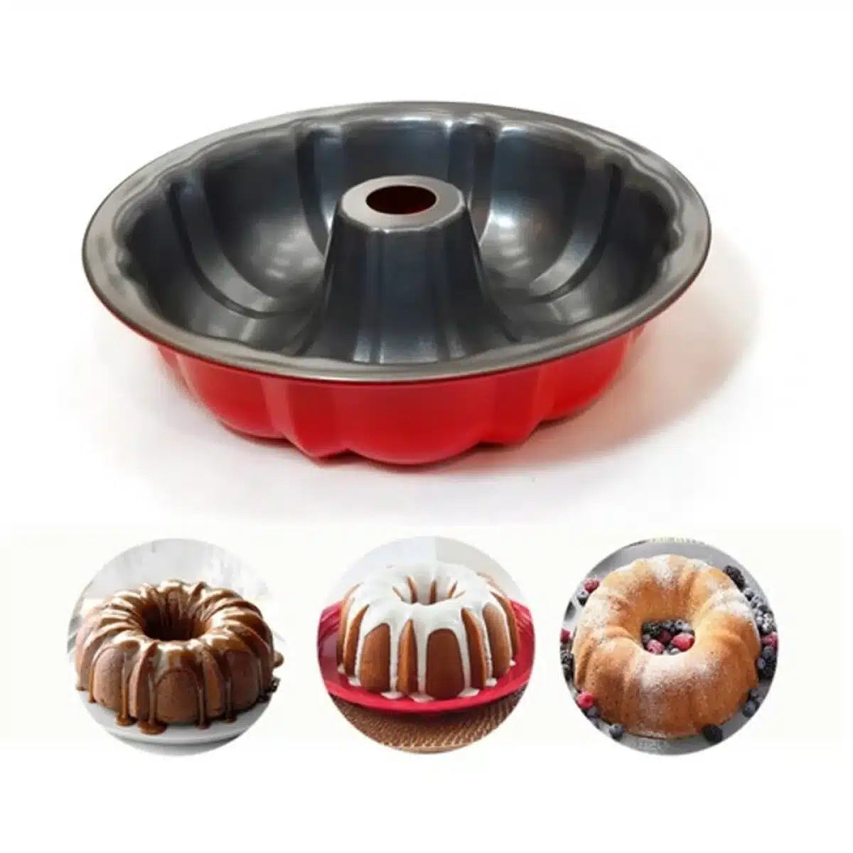 BUDINERA CON TUBO TEFLONADO 24 CM (0067)