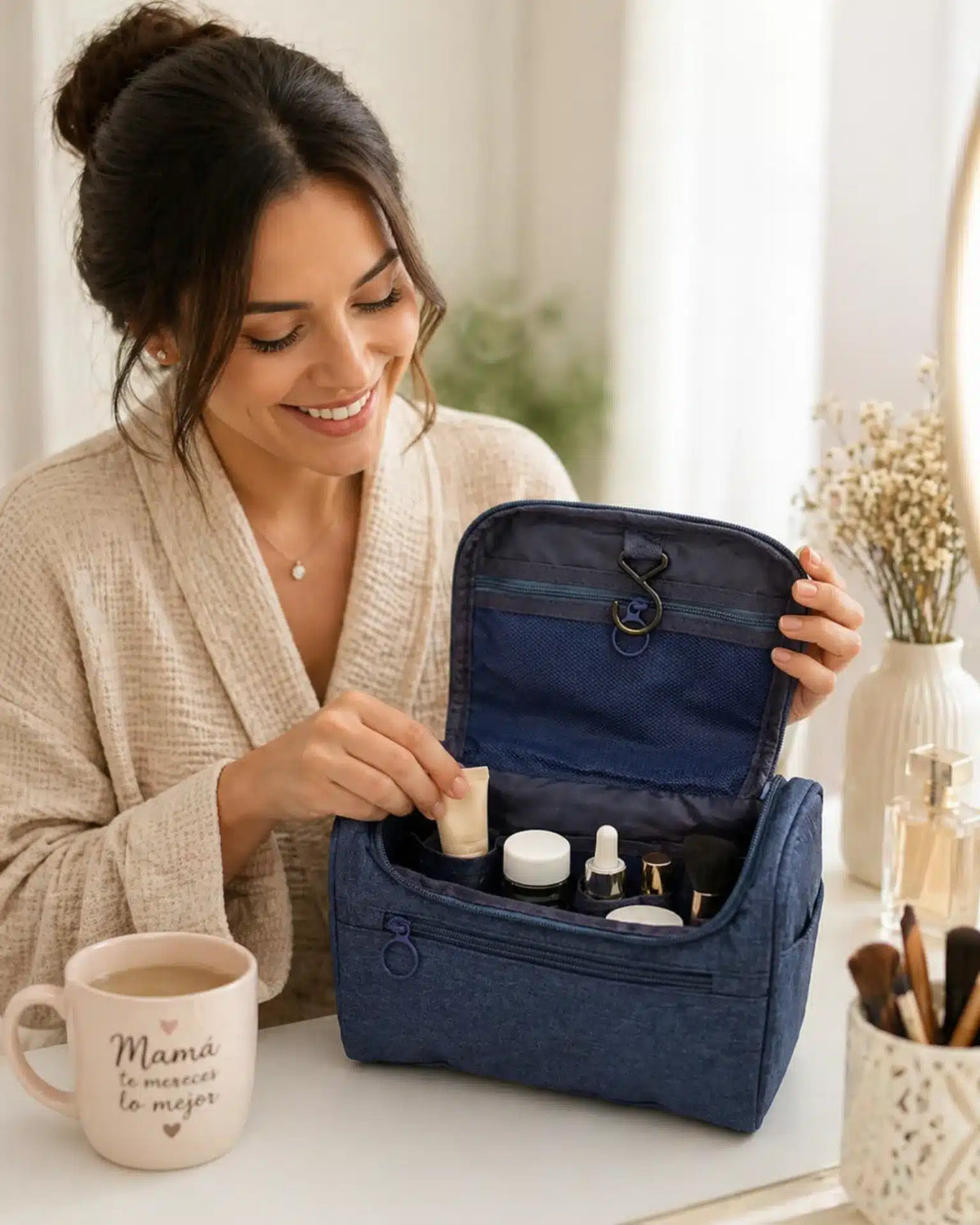 Neceser Organizador para Mujer – Regalo para Mamá | Compacto, Impermeable y Multifunción