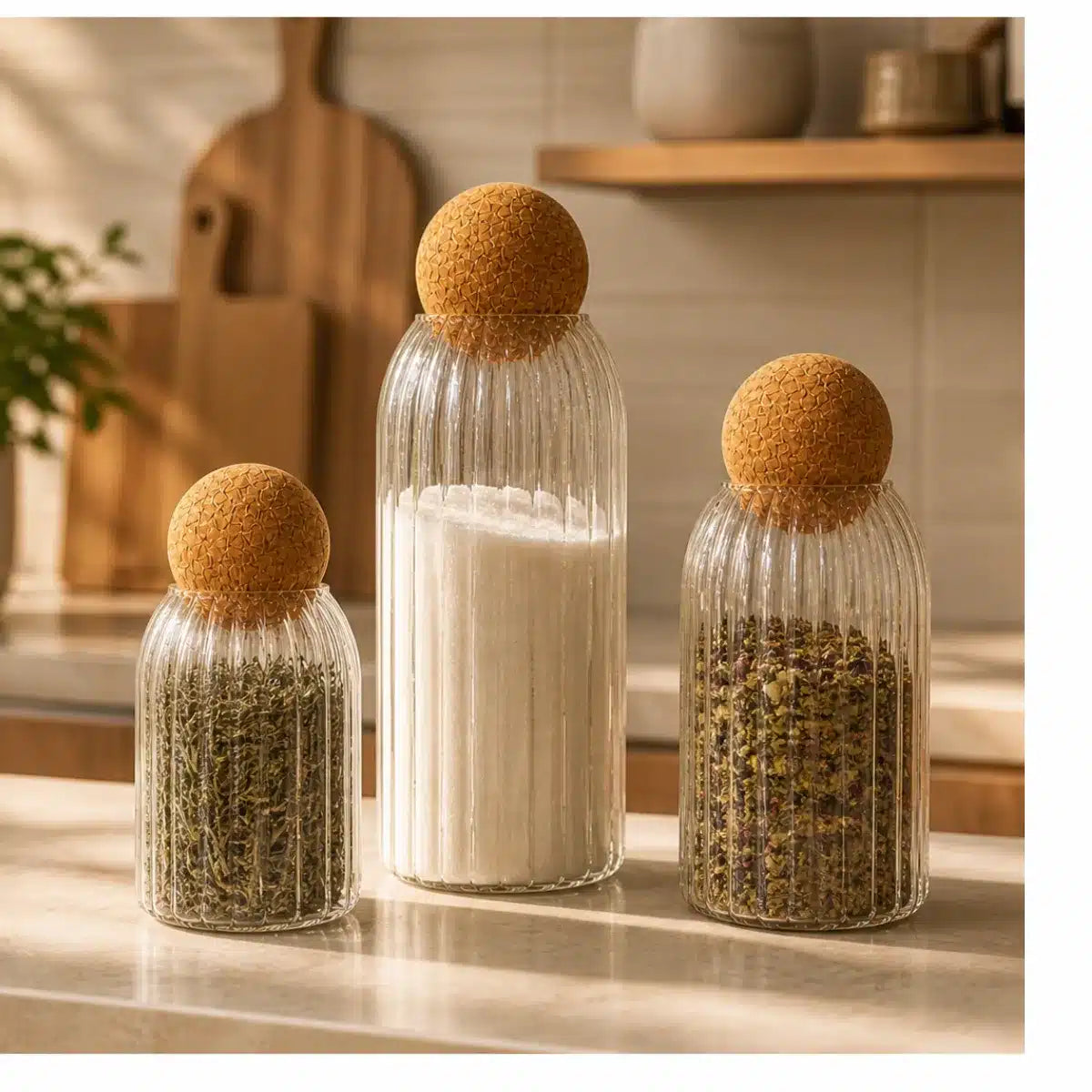 FRASCO RAYADO BOLA CORCHO HOME | DECORACIÓN