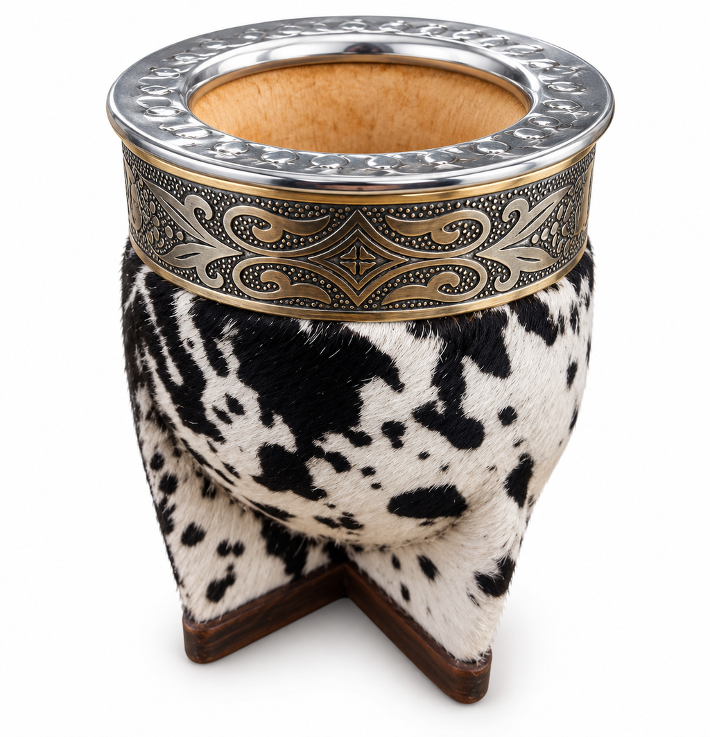 Mate Imperial Calabaza con Cuero y Alpaca