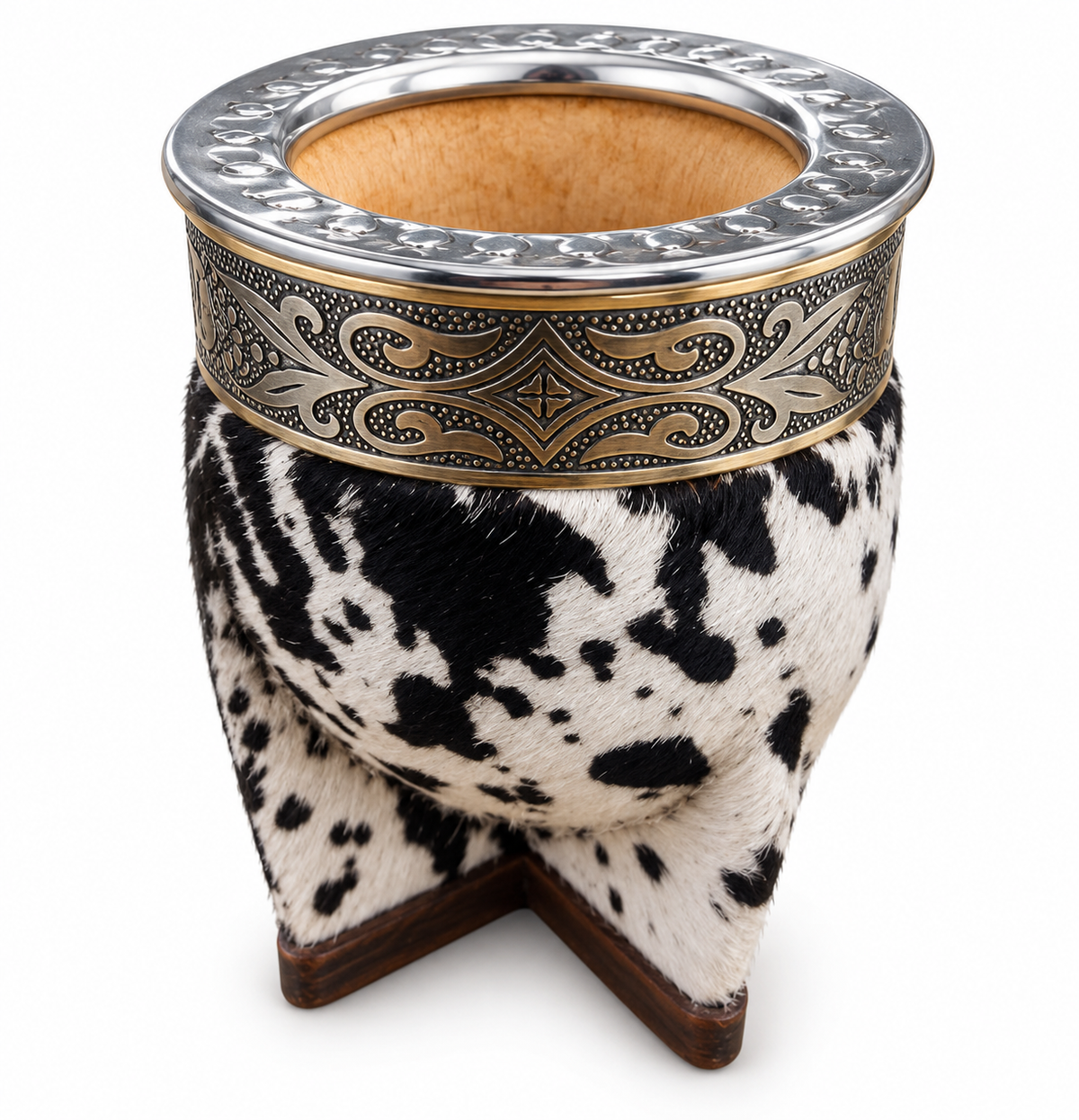 Mate Imperial Calabaza con Cuero y Alpaca