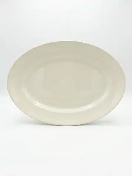 FUENTE DE LOZA BLANCA OVAL (5128) 26 X 18 CM