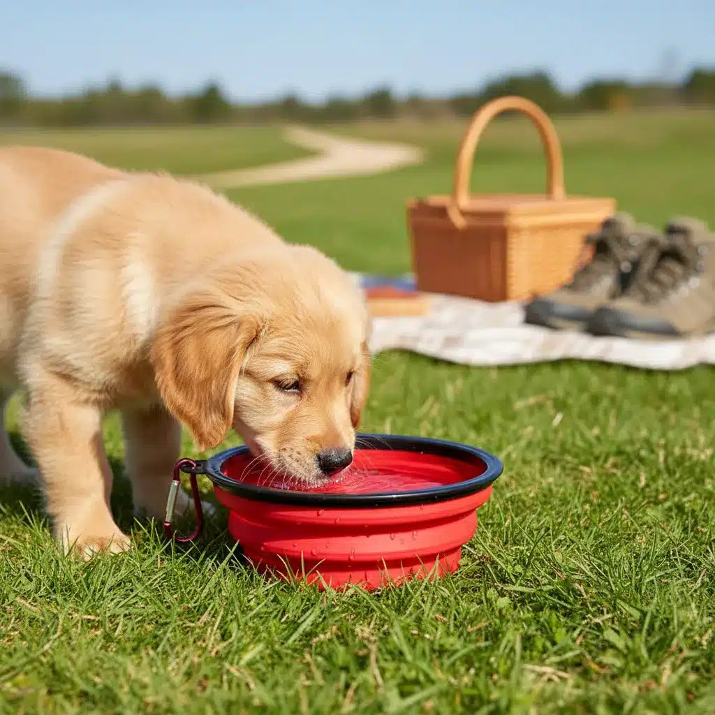 PLATO PORTÁTIL RETRÁCTIL PARA MASCOTA