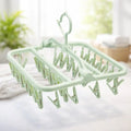 Tendedero Colgante para Medias con 20 Broches Secador de Ropa Plegable