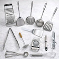 SET DE UTENSILIOS DE COCINA DE ACERO INOX- KIT HOGAR 13 PIEZAS