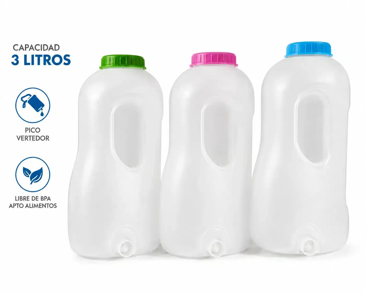Bidón Plástico 3 L Pico Vertedor