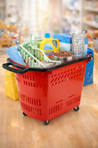 CANASTO DE SUPERMERCADO CON /ASA Y RUEDA