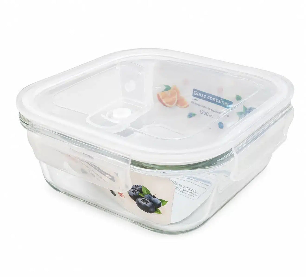 Tupper Cuadrado 1200Ml C/ Tapa Apto Para Horno