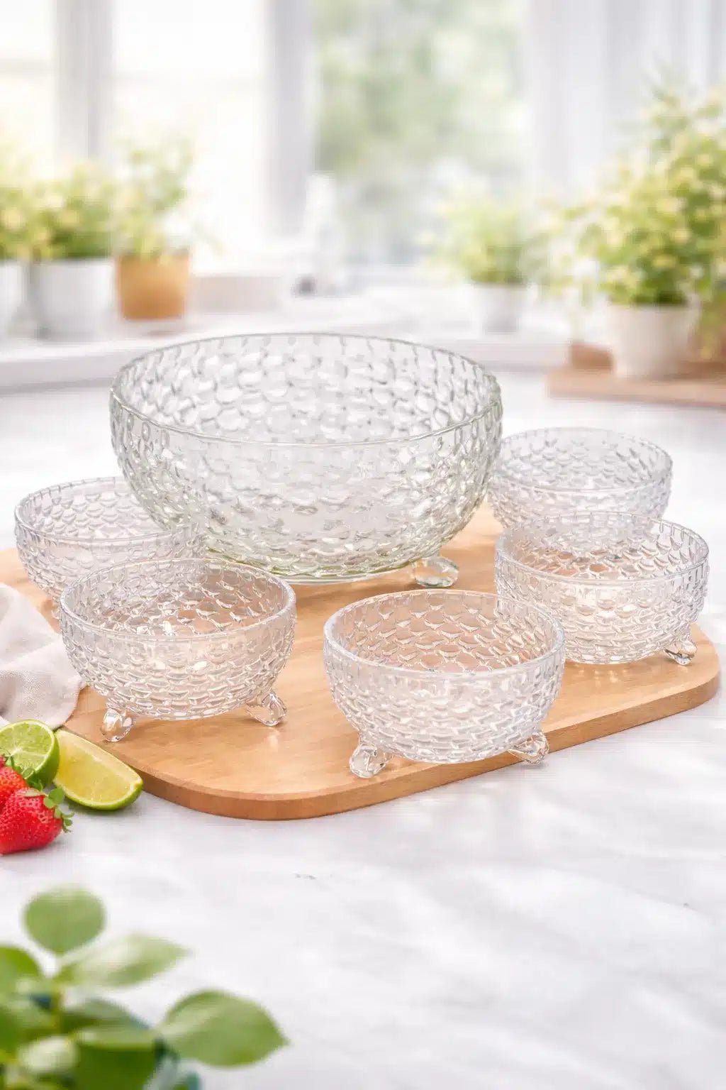 SET DE BOWLS DE VIDRIO- 7 PIEZAS