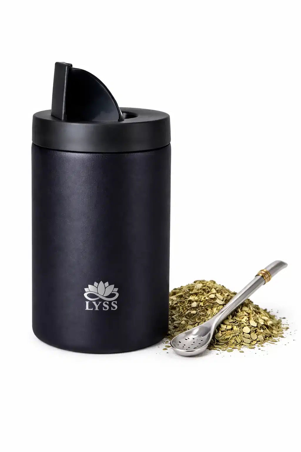 YERBERA ACERO INOX 15 X 8.5 CM NEGRO LYSS