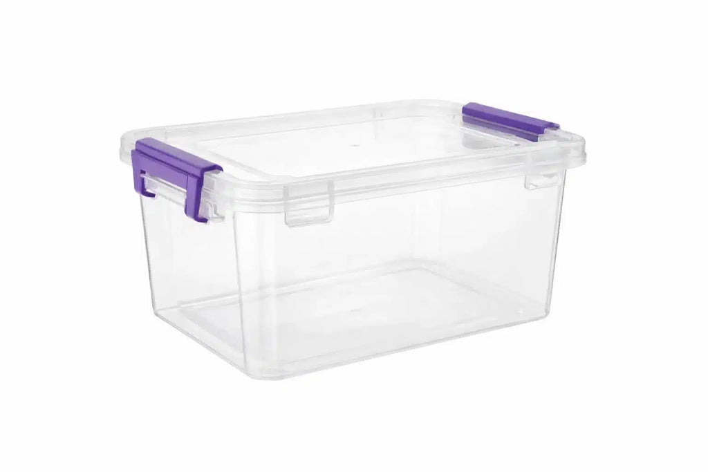 CAJA PLÁSTICA CON BROCHE 15 L 42X27X18 C