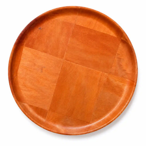 Bandeja 34 Cm Redonda Simil Madera
