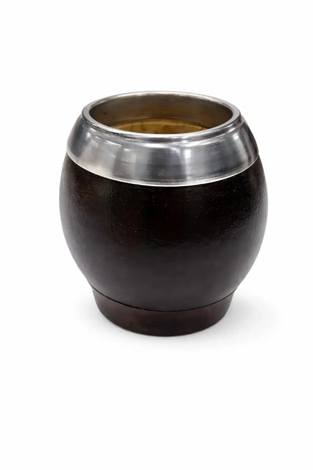 MATE CALABAZA FORRADO CON CUERO BASE REDONDA