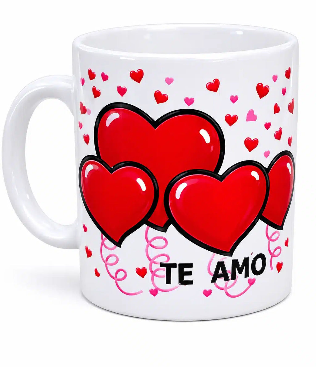 Taza Corazones Te Amo 10 X 8 Cm Us822-14