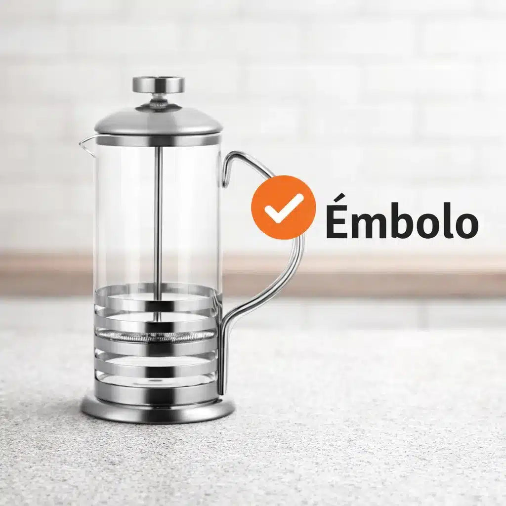 CAFETERA TETERA CON ÉMBOLO 600 ML