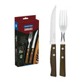 JUEGO DE ASADO 12 PIEZAS MADERA