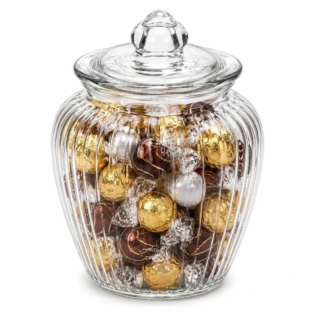 BOLLÓN RAYADO 1250 ML VIDRIO TAPA
