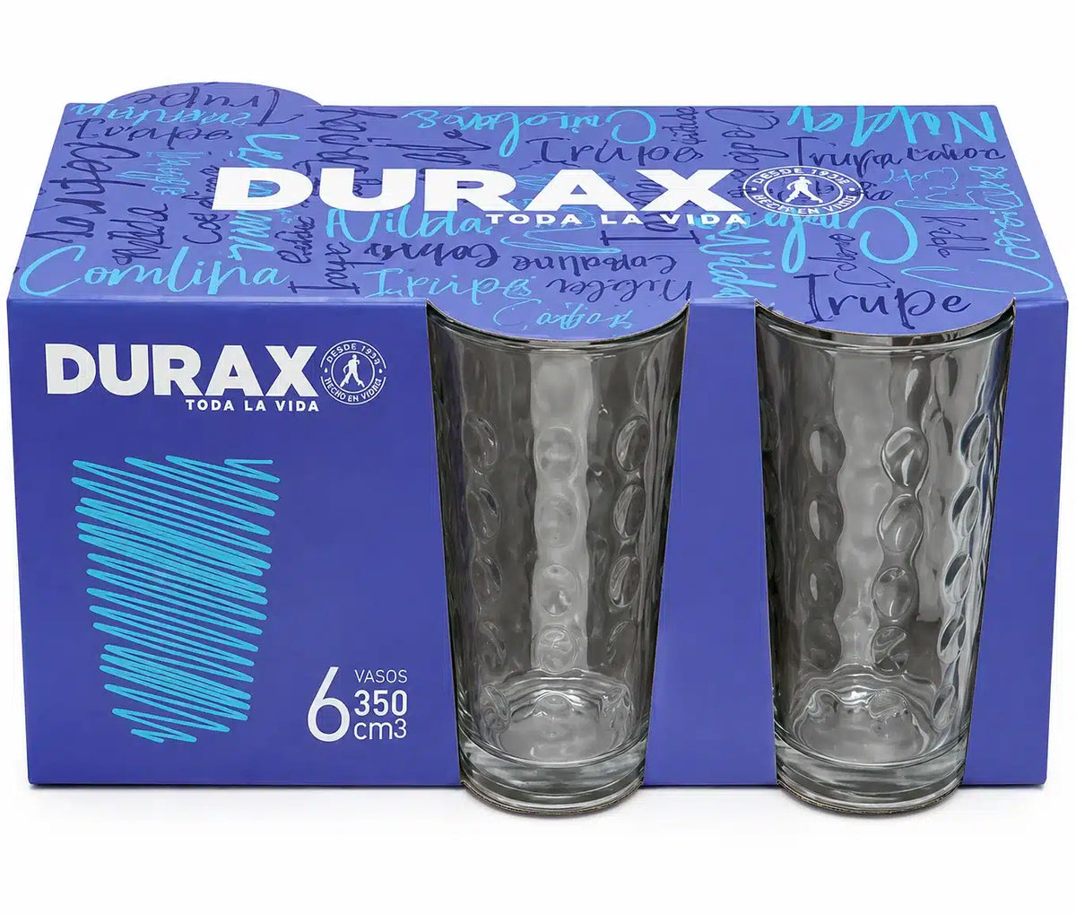 VASO IRUPE 350 ML X 6
