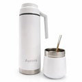 TERMO 1 L AURORA MANIJA RIGÍDA TAPA MATE COLOR + BOMBILLA