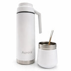 TERMO 1 L AURORA MANIJA RIGÍDA TAPA MATE COLOR + BOMBILLA