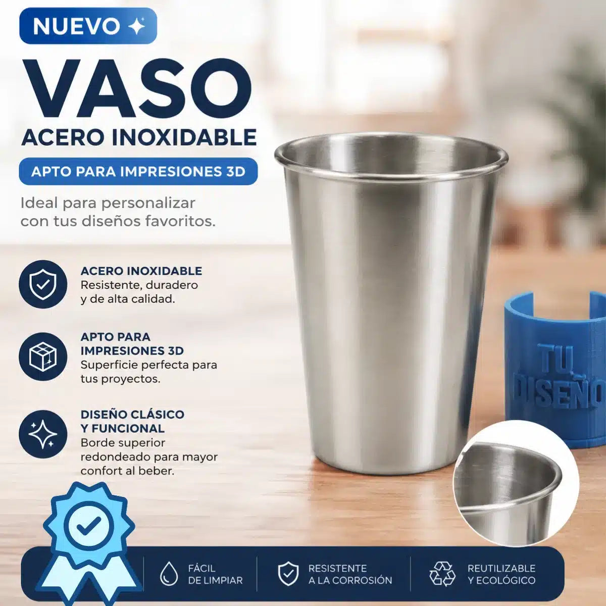 Vaso de Acero Inox 500 Ml