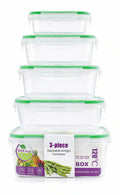 SET DE TUPPER X 5 RECTANGULARES BPA FREE