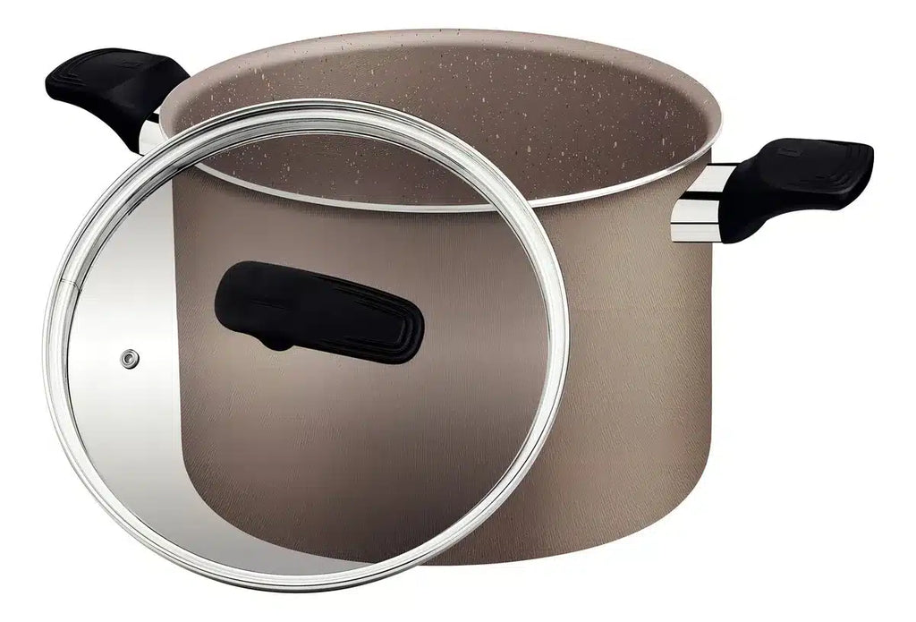 OLLA ALTA 26 CM MILAZZO TAPA DE VIDRIO