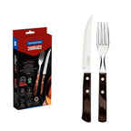 JUEGO DE ASADO 12 PIEZAS POLYWOOD MARRÓN