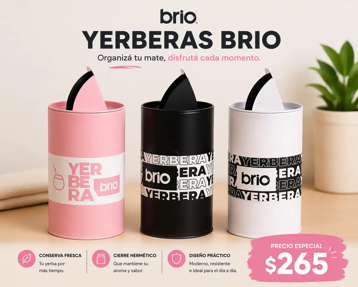 Yerbera Brio con Cierre Hermético –  Moderna y Práctica