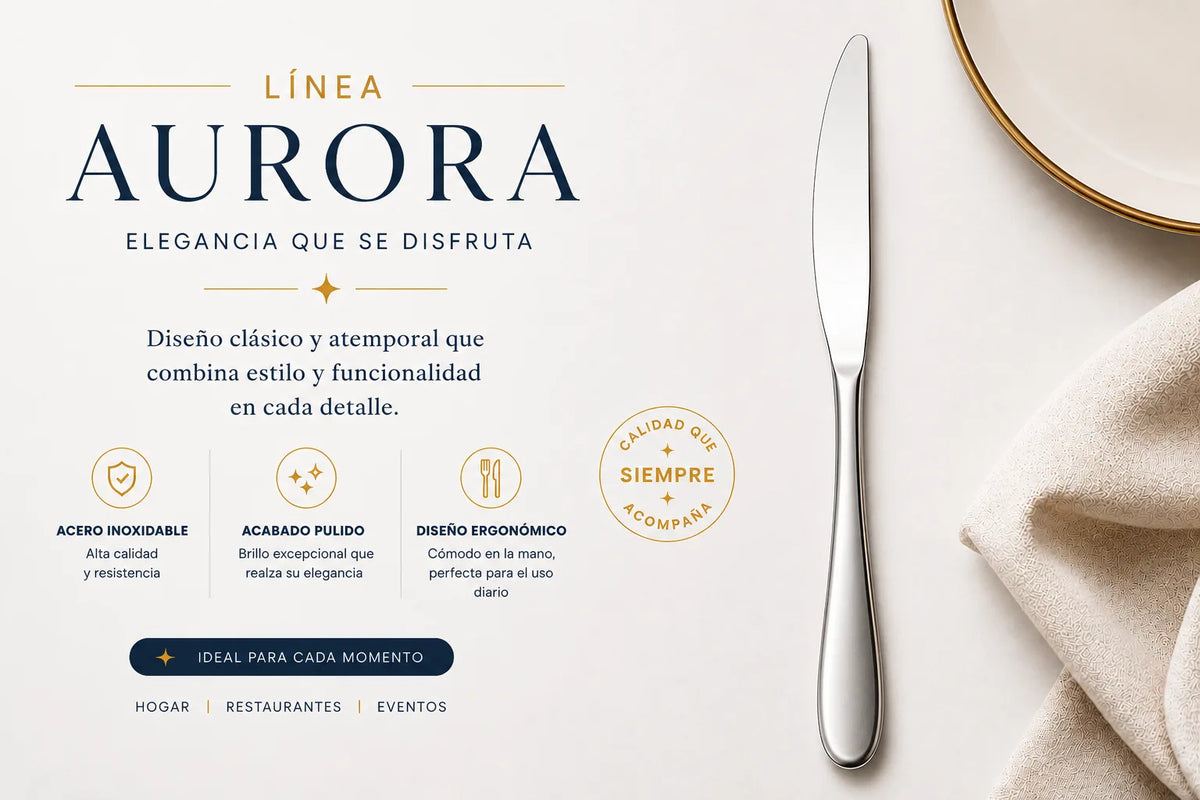 CUCHILLO DE MESA 23 CM ACERO INOXIDABLE