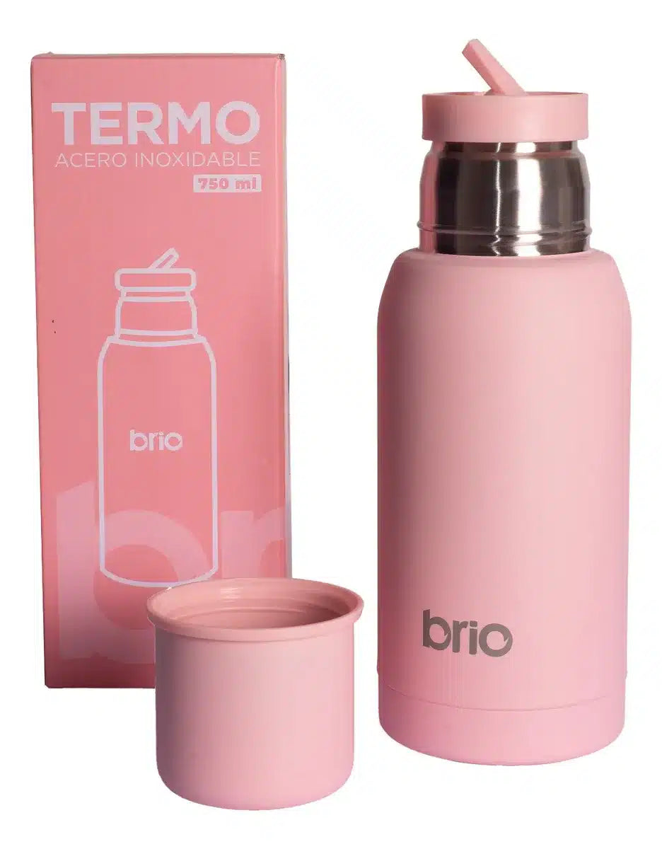 Termo Brio Acero Inoxidable 750 ml Doble Pared Térmico Alata Duración