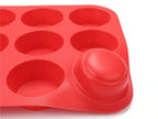 MOLDE X 12 CUPCAKES SILICONA 33 X 25