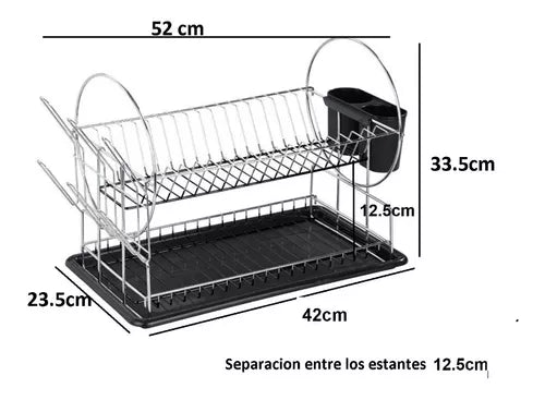 ESCURREPLATO 2 PISOS CROMADO