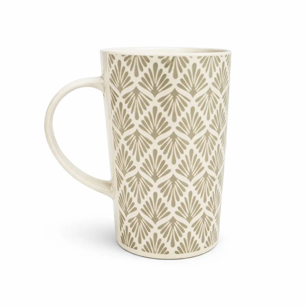 TAZA ALTA 13 8.5 CM DECORADA