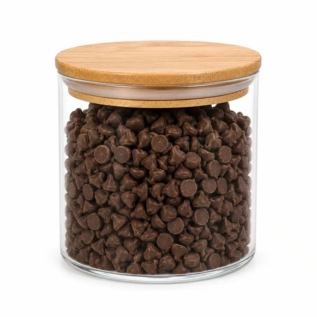 FRASCO DE VIDRIO TAPA BAMBOO 800 ML