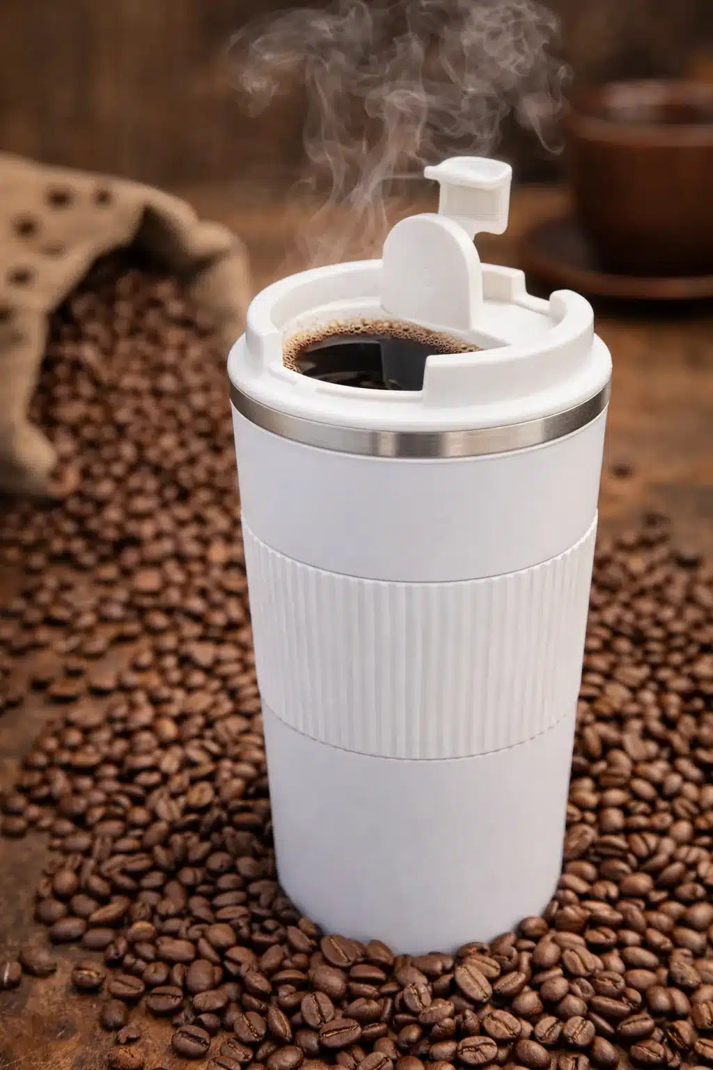 VASO TÉRMICO ACERO INOXIDABLE 500 ML | TAPA HERMÉTICA ANTIDERRAME 