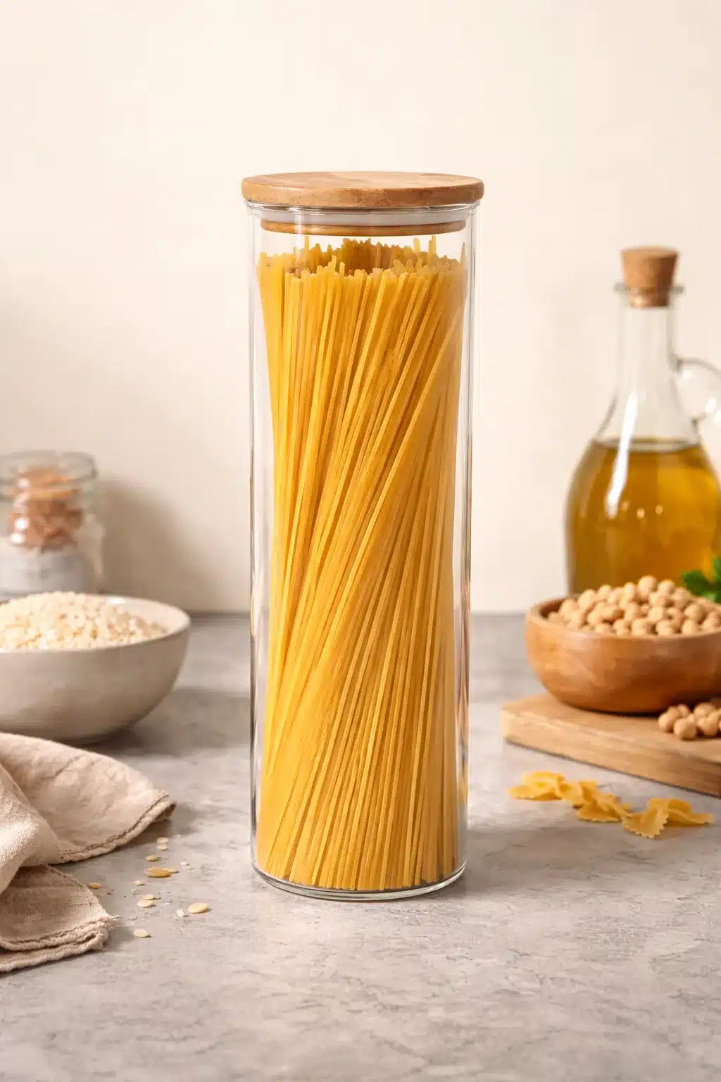 FRASCO DE VIDRIO TAPA BAMBOO 2.25 L HOME