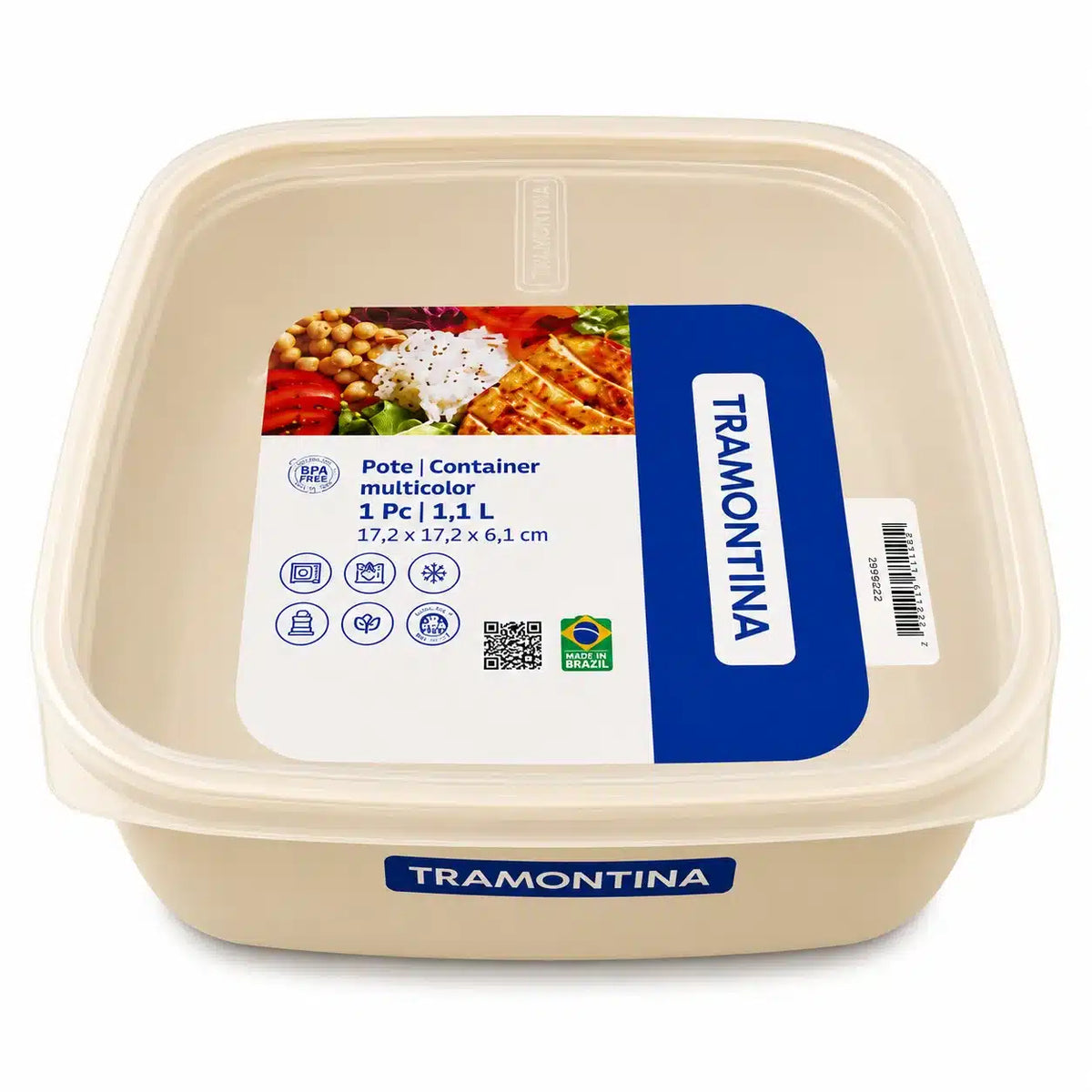 Tupper Tramontina Arena 1.1 L 17.2 X 17.2 X 6.1 CM