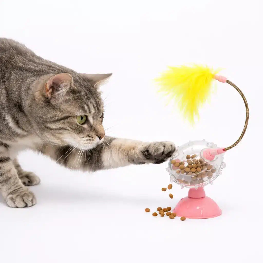 JUGUETE DISPENSADOR DE ALIMENTO PARA GATO
