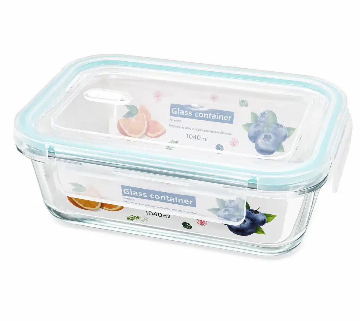 Tupper Rect 1040Ml  C/ Tapa Apto Para Horno