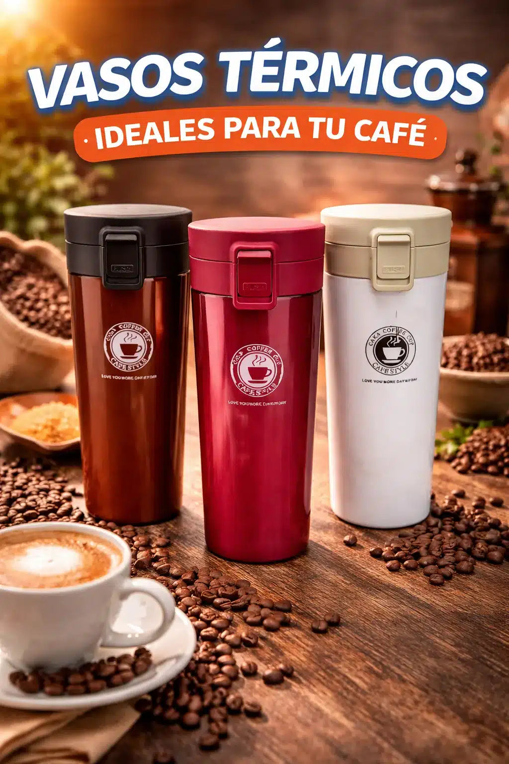 VASO TÉRMICO HERMÉTICO 500 ML ACERO INOX| ANTIDERRAME | FRÍO Y CALOR