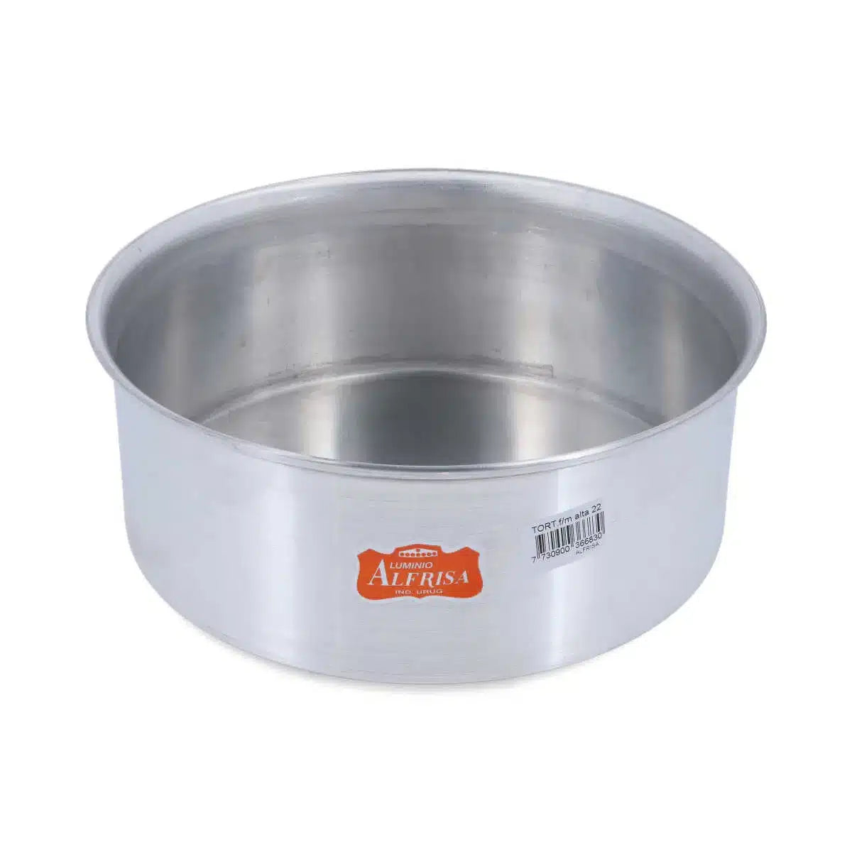 TORTERA DE ALUMINIO 22 CM ALTA FONDO MOVIL ALFRISA