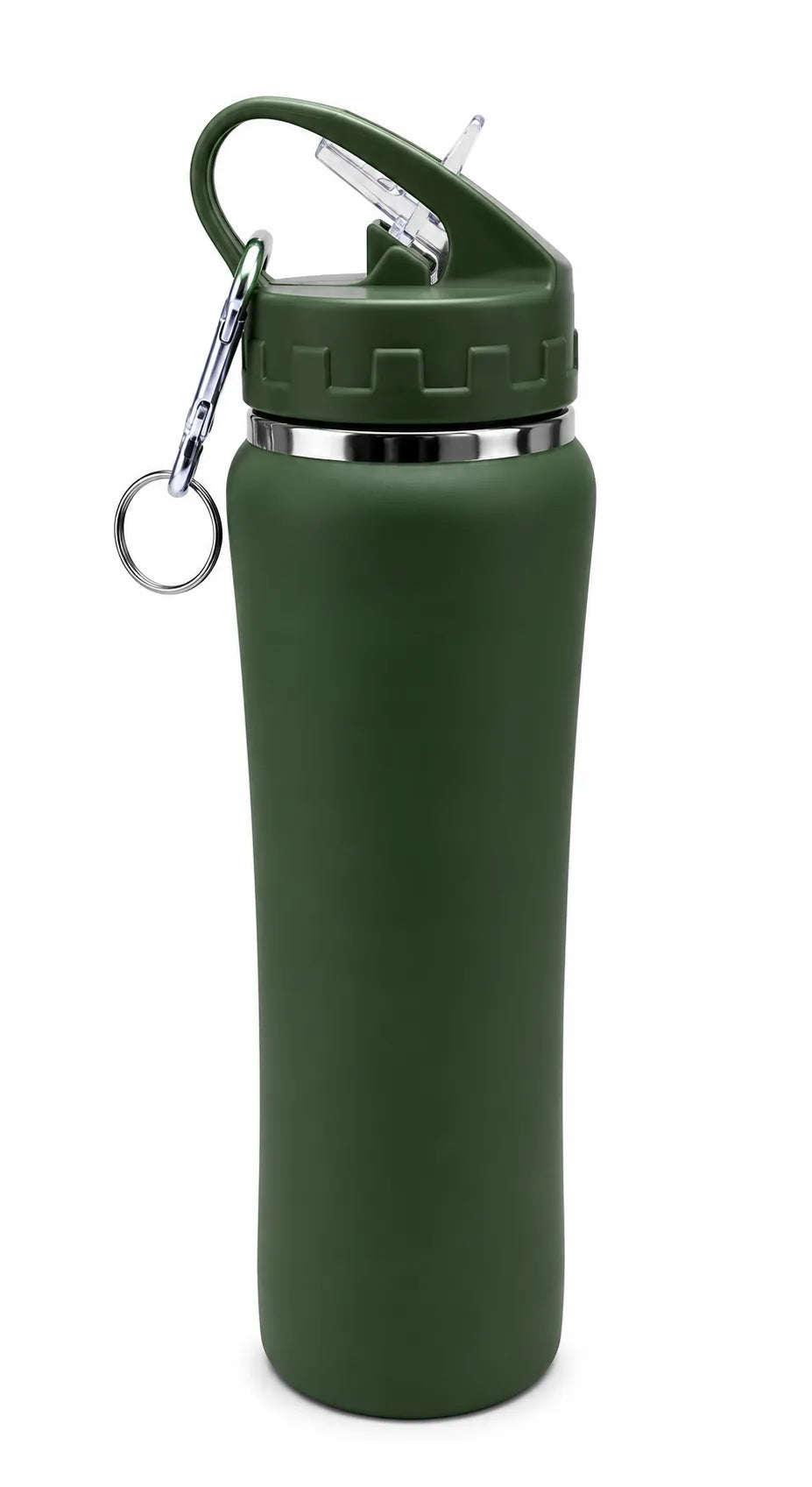 BOTELLA DEPORTIVA TÉRMICA 500ML ACERO ENGANCHE