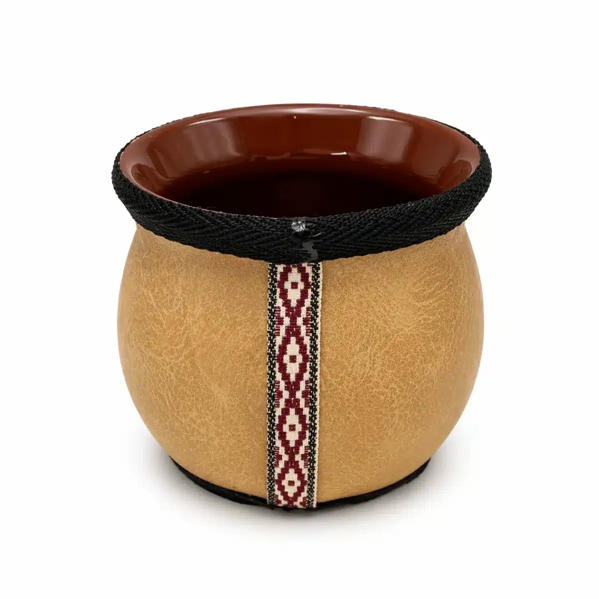 MATE CERÁMICA CON CUERO