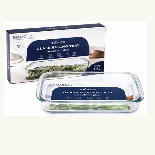 ASADERA RECTANGULAR 1.6L VIDRIO BOROSILICATO