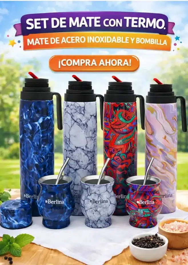 TERMO + MATE 1 LITRO ARABESCO BERLINA