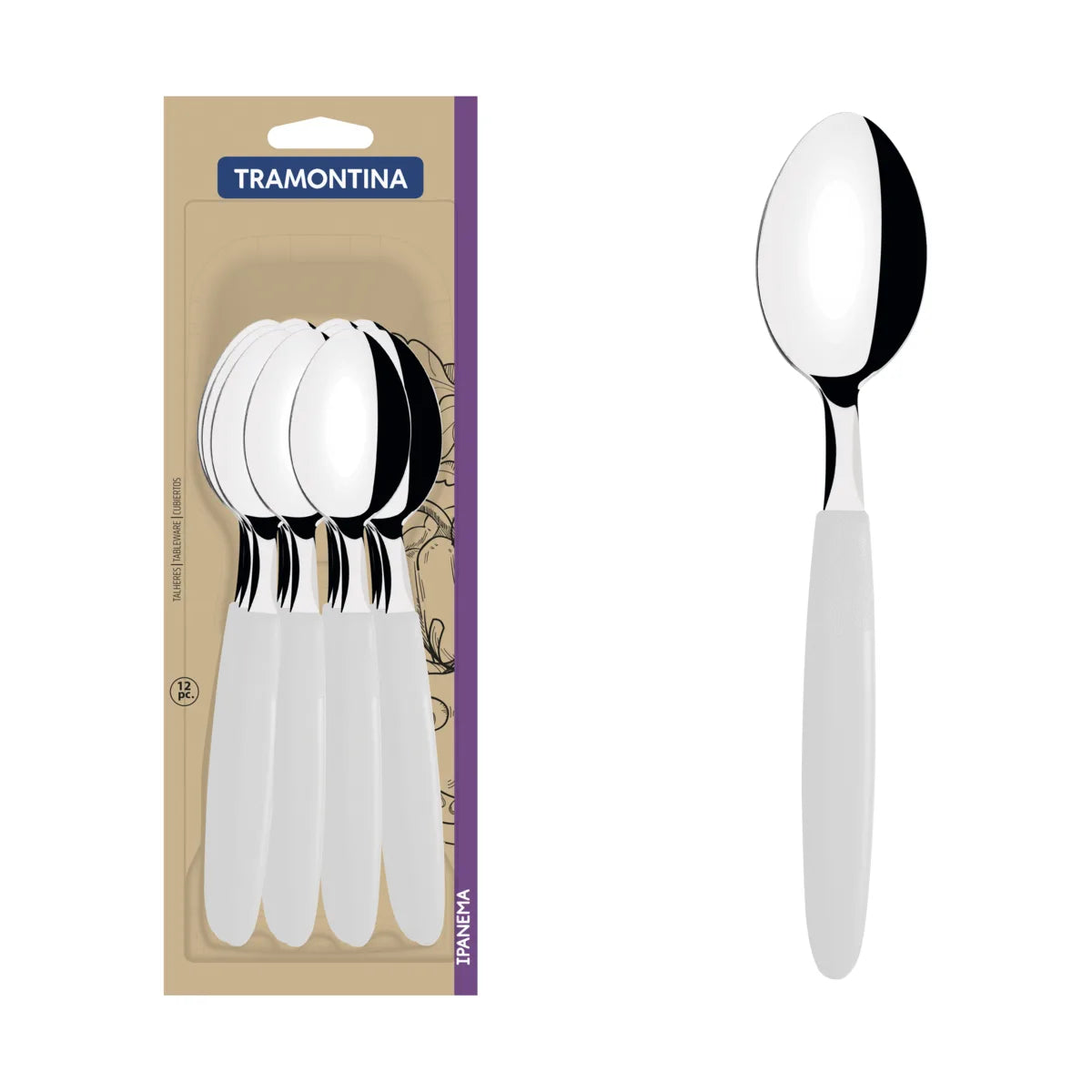 CUCHARA DE SOPA IPANEMA BLANCA X 12 IPANEMA