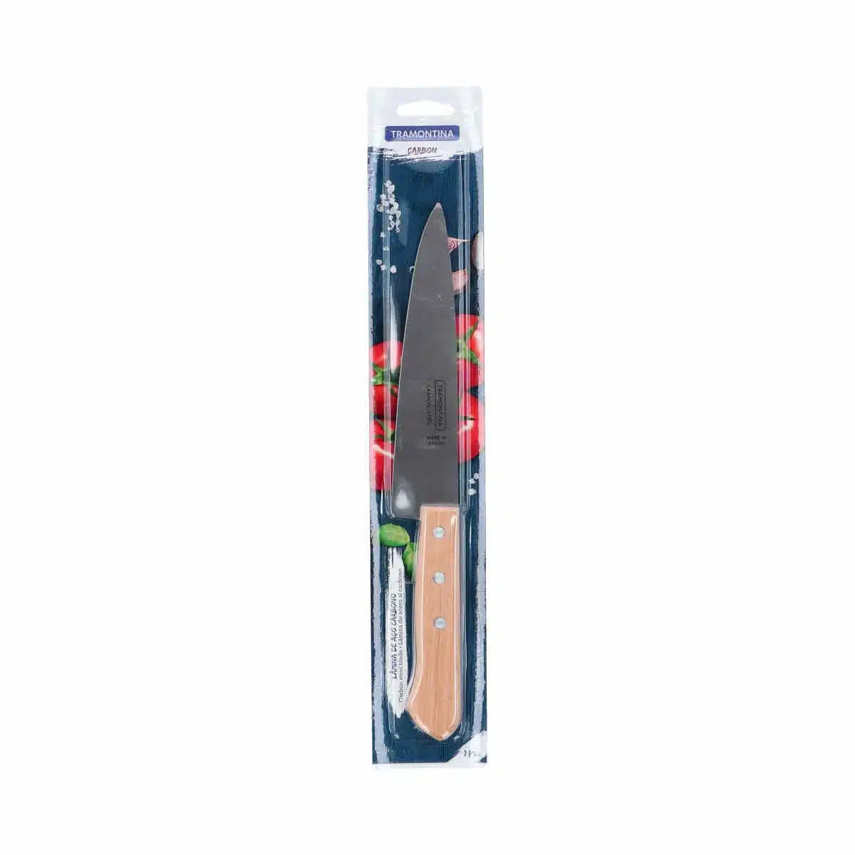 CUCHILLA CARBONO 7" EN BLÍSTER TRAMONTINA 22950/007