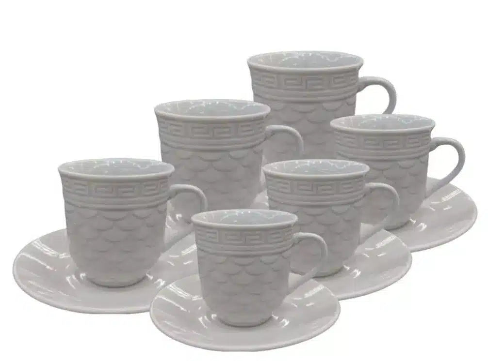 JUEGO DE TAZAS DE ESCAMA X 6 + CAJA DE REGALO
